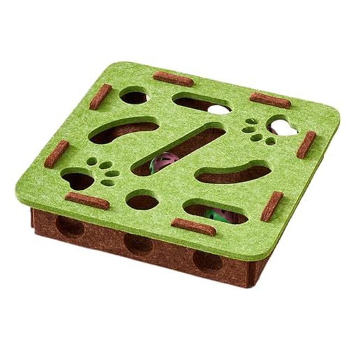 YRTUOP Katzenleckerli-Puzzle, Bereicherungsspielzeug Für Katzen, Kratzspiel Mit Klingel Und Labyrinth Bahn Zur Beschäftigung Und Für Beissen Bewegung Für Kätzchen Welpen Im Wohnzimmer Oder Käfig YRTUOP Katzenleckerli-Puzzle, Bereicherungsspielzeug Für Katzen, Kratzspiel Mit Klingel Und Labyrinth Bahn Zur Beschäftigung Und Für Beissen Bewegung Für Kätzchen Welpen Im Wohnzimmer Oder Käfig von YRTUOP