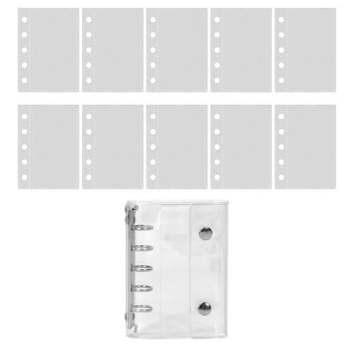 YRTUOP Set Mit Loseblattpapier Und Durchsichtiger PVC Hülle Für 5-Ring-Ordner,Großformatiges Loseblattpapier 10 Seiten - Für Sammelalben Bastelarbeiten Auto Flugzeug Reise Scrapbooking Kunst Und von YRTUOP