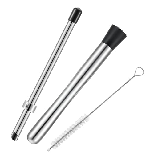 YRTUOP Strohhalm Locher und Stößel | Strohhalmdeckel-Lochstanzer Zerdrücker 3-Teilig | Funktionales Getränke Rührwerkzeug Für Haushalt Küche Gastronomie Grill von YRTUOP