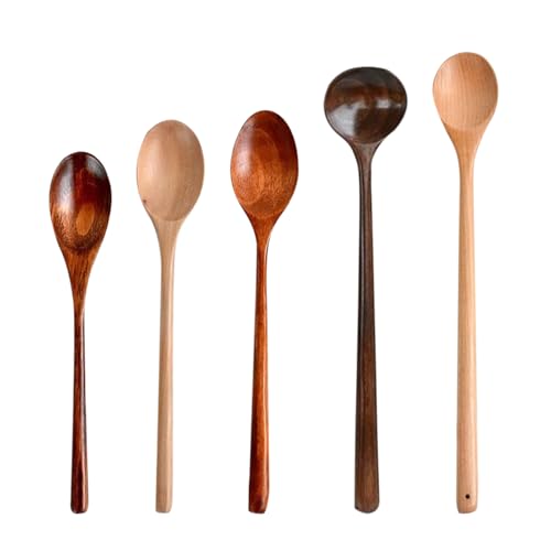YRTUOP Suppenkellenlöffel, Holz Servierlöffel für das Servieren am Tisch, Küchenhelfer Honiglöffel zum Backen Rühren Servieren von YRTUOP
