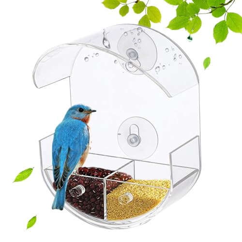 YRTUOP Vogelfutterhaus Mit Saugnapf | Acryl Vogelfutterhaus Zur beobachtung,Abnehmbarer Acryl Futterbehälter Für Balkon Terrasse Innenbereich Kinder Beobachtung YRTUOP Vogelfutterhaus Mit Saugnapf | Acryl Vogelfutterhaus Zur beobachtung,Abnehmbarer Acryl Futterbehälter Für Balkon Terrasse Innenbereich Kinder Beobachtung von YRTUOP