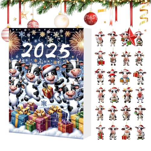 YRTUOP Weihnachtskalender,Kalender Mit Tierischen Weihnachtsmotiven Bis Zum Fest | Weihnachtsdekoration Spielzeug Figuren Für Kinder Erwachsene Mädchen Familienfest Tisch Wand Baum Klassenzimmer von YRTUOP