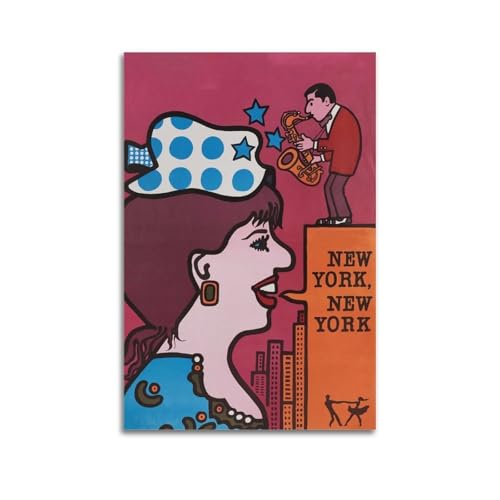 Poster, Motiv: New York, New York, Wandkunst, Design, Gemälde für Schlafzimmer-Filme, 60 x 90 cm, ungerahmter Stil von YRTWR I WBRRB