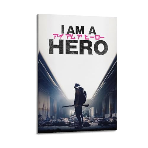 YRTWR I WBRRB Poster mit Aufschrift "I Am A Hero", Wandkunst, Design, Gemälde für Schlafzimmer, Filme, 30 x 45 cm, Rahmenstil von YRTWR I WBRRB