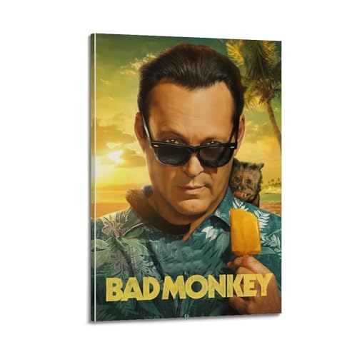 YRTWR I WBRRB Poster mit Motiv "Bad Monkey", Gemälde für Schlafzimmer-Filme, 30 x 45 cm, Rahmenstil von YRTWR I WBRRB