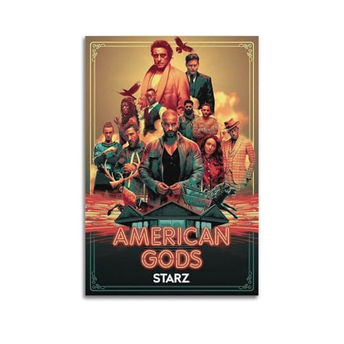YRTWR I WBRRB Poster mit amerikanischen Göttern, Design Gemälde für Schlafzimmer-Filme, 60 x 90 cm, ungerahmter Stil von YRTWR I WBRRB
