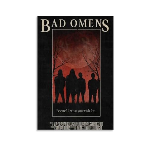 YRUAWRH Bad Omens Poster, Wandkunst, ästhetischer Einband, Leinwand, Vintage-Poster, dekoratives Gemälde für Schlafzimmer, Wohnzimmer, 30 x 45 cm, ungerahmter Stil YRUAWRH Bad Omens Poster, Wandkunst, ästhetischer Einband, Leinwand, Vintage-Poster, dekoratives Gemälde für Schlafzimmer, Wohnzimmer, 30 x 45 cm, ungerahmter Stil von YRUAWRH