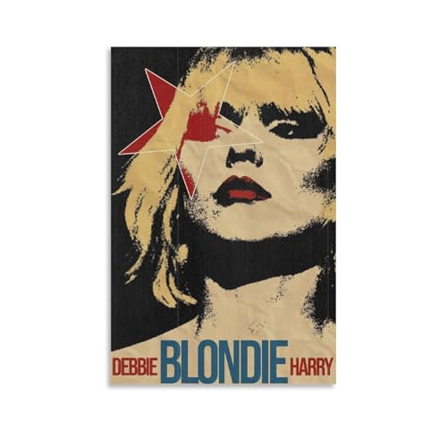 YRUAWRH Blondie Debbie Harry Poster, Wandkunst, ästhetisches Cover, Leinwand, Vintage-Poster, dekoratives Gemälde für Schlafzimmer, Wohnzimmer, 50 x 75 cm, ungerahmter Stil YRUAWRH Blondie Debbie Harry Poster, Wandkunst, ästhetisches Cover, Leinwand, Vintage-Poster, dekoratives Gemälde für Schlafzimmer, Wohnzimmer, 50 x 75 cm, ungerahmter Stil von YRUAWRH