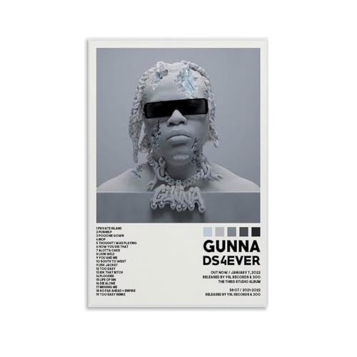 YRUAWRH Gunna DS4EVER Poster, Wandkunst, ästhetisches Cover, Leinwand, Vintage-Poster, dekoratives Gemälde für Schlafzimmer, Wohnzimmer, 30 x 45 cm, ungerahmter Stil YRUAWRH Gunna DS4EVER Poster, Wandkunst, ästhetisches Cover, Leinwand, Vintage-Poster, dekoratives Gemälde für Schlafzimmer, Wohnzimmer, 30 x 45 cm, ungerahmter Stil von YRUAWRH