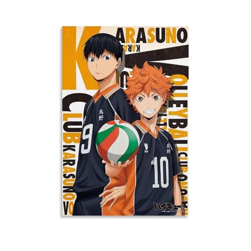 YRUAWRH Haikyuu Tobio Kageyama und Shoyo Hinata-Poster, Wandkunst, ästhetische Leinwand, Vintage-Poster, dekoratives Gemälde für Schlafzimmer, Wohnzimmer, 40 x 60 cm, ungerahmter Stil YRUAWRH Haikyuu Tobio Kageyama und Shoyo Hinata-Poster, Wandkunst, ästhetische Leinwand, Vintage-Poster, dekoratives Gemälde für Schlafzimmer, Wohnzimmer, 40 x 60 cm, ungerahmter Stil von YRUAWRH
