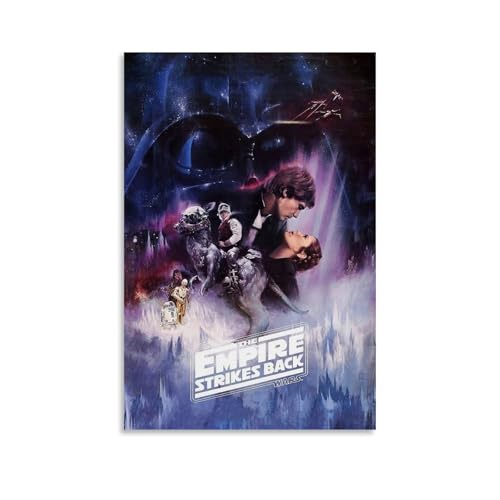 YRUAWRH Poster "The Empire Strikes Back 1980 (1), ästhetisches Cover, Leinwand, Vintage-Poster, dekoratives Gemälde für Schlafzimmer, Wohnzimmer, 30 x 45 cm, ungerahmter Stil von YRUAWRH