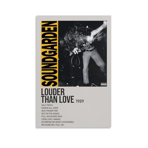 YRUAWRH Soundgarden Poster "Louder Than Love 5,052.1 cm, ästhetisches Cover, Leinwand, Vintage-Poster, dekoratives Gemälde für Schlafzimmer, Wohnzimmer, 40 x 60 cm, ungerahmt YRUAWRH Soundgarden Poster "Louder Than Love 5,052.1 cm, ästhetisches Cover, Leinwand, Vintage-Poster, dekoratives Gemälde für Schlafzimmer, Wohnzimmer, 40 x 60 cm, ungerahmt von YRUAWRH