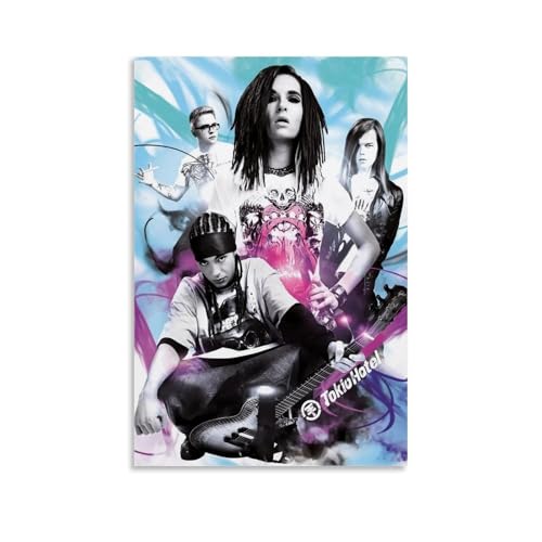 YRUAWRH Tokio Hotel-Poster, Wandkunst, ästhetisches Cover, Leinwand, Vintage-Poster, dekoratives Gemälde für Schlafzimmer, Wohnzimmer, 40 x 60 cm, ungerahmter Stil YRUAWRH Tokio Hotel-Poster, Wandkunst, ästhetisches Cover, Leinwand, Vintage-Poster, dekoratives Gemälde für Schlafzimmer, Wohnzimmer, 40 x 60 cm, ungerahmter Stil von YRUAWRH