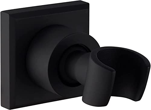 YRUIIA Handbrause Halterung Edelstahl Duschhalterung Drehbar Verstellbar Duschkopfhalterung Brausehalter Schwarz Duschbrause Halterung für Handbrause Duschkopf Halter,Square von YRUIIA