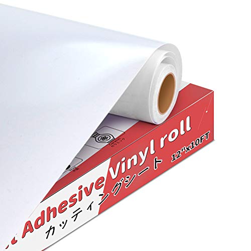 YRYM HT Permanente Plotterfolie Rollen - 30cm x 305cm Selbstklebende Vinylfolie Plotter Glänzend Weiß Selbstklebend für Scrapbooking, Schilder, Bastelprojekte YRYM HT Permanente Plotterfolie Rollen - 30cm x 305cm Selbstklebende Vinylfolie Plotter Glänzend Weiß Selbstklebend für Scrapbooking, Schilder, Bastelprojekte von YRYM HT