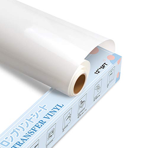 YRYM HT Premium Plotter Film Textile Flex Film for Ironing T-Shirts and Other Fabrics 30.5 cm x 152.4 cm White von YRYM HT