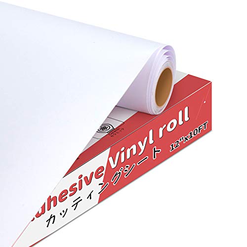 YRYM HT Selbstklebende Vinylfolie Plotter - 30cm x 305cm Permanente Plotterfolie Vinyl Matt Weiß Selbstklebend Folie für Bastelprojekte,Schilder,Scrapbooking YRYM HT Selbstklebende Vinylfolie Plotter - 30cm x 305cm Permanente Plotterfolie Vinyl Matt Weiß Selbstklebend Folie für Bastelprojekte,Schilder,Scrapbooking von YRYM HT