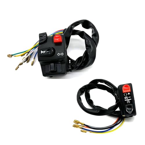22mm Universal Motorrad Lenker Schalter Hupe Taste Blinker Elektrische LampLight Starten Lenker Controller Taste Schalter(1pair) von YRcEKH