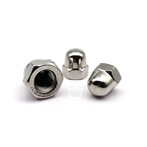 Acorn Cap Nuts, 2/10/50 Stück 304 Edelstahl Sechskant Dekorative Abdeckung Halbkreis Kuppel Kappe Kappenmutter M3 M4 M5 M6 M8 M10 M12 M14 M16 M18 M20 Handmutter (Size : M20-2pcs)(M6-20pcs) von YRthongXy