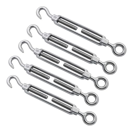 Wäscheleinen-Spanner, 5PCS 304 Edelstahl Haken und Auge Spannschloss Draht Seil Spannung Poliert Rigging Hardwar von YRthongXy