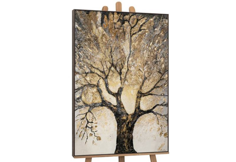 YS-Art Gemälde Baum des Reichtums und des Wohlstands, Baum, Baum mit Ästen und Zweigen, Leinwandbild gerahmt von YS-Art