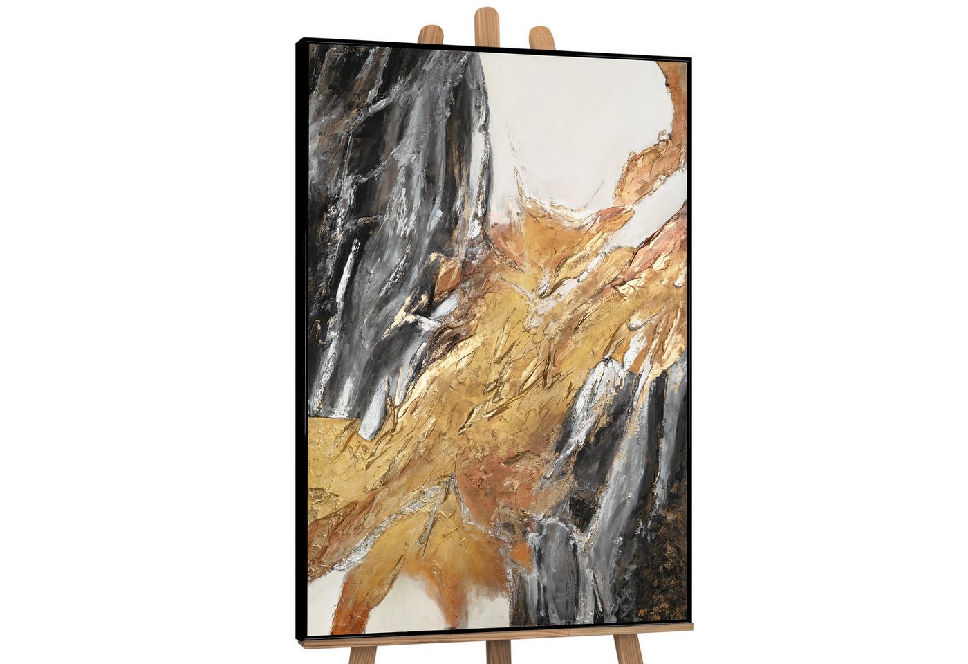 YS-Art Gemälde Goldene Symphonie, Abstraktion von YS-Art