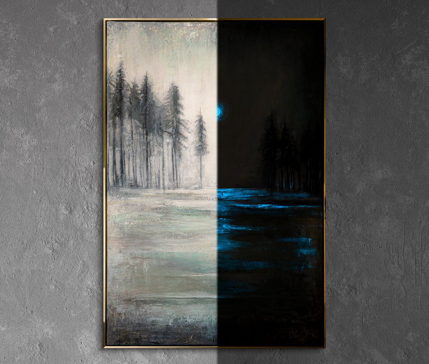 YS-Art Gemälde «Heilender Wald», Landschaft von YS-Art