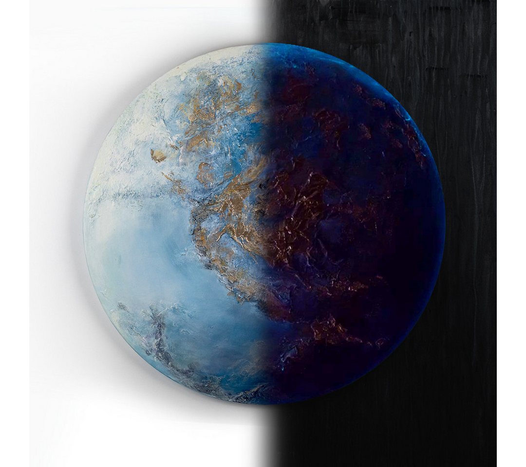 YS-Art Gemälde Planet, Erde, Neptun, Venus, Uranus, Weltall, Universum, rundes nachtleuchtendes Gemälde mit fluoreszierend Farben gemalt YS-Art Gemälde Planet, Erde, Neptun, Venus, Uranus, Weltall, Universum, rundes nachtleuchtendes Gemälde mit fluoreszierend Farben gemalt von YS-Art