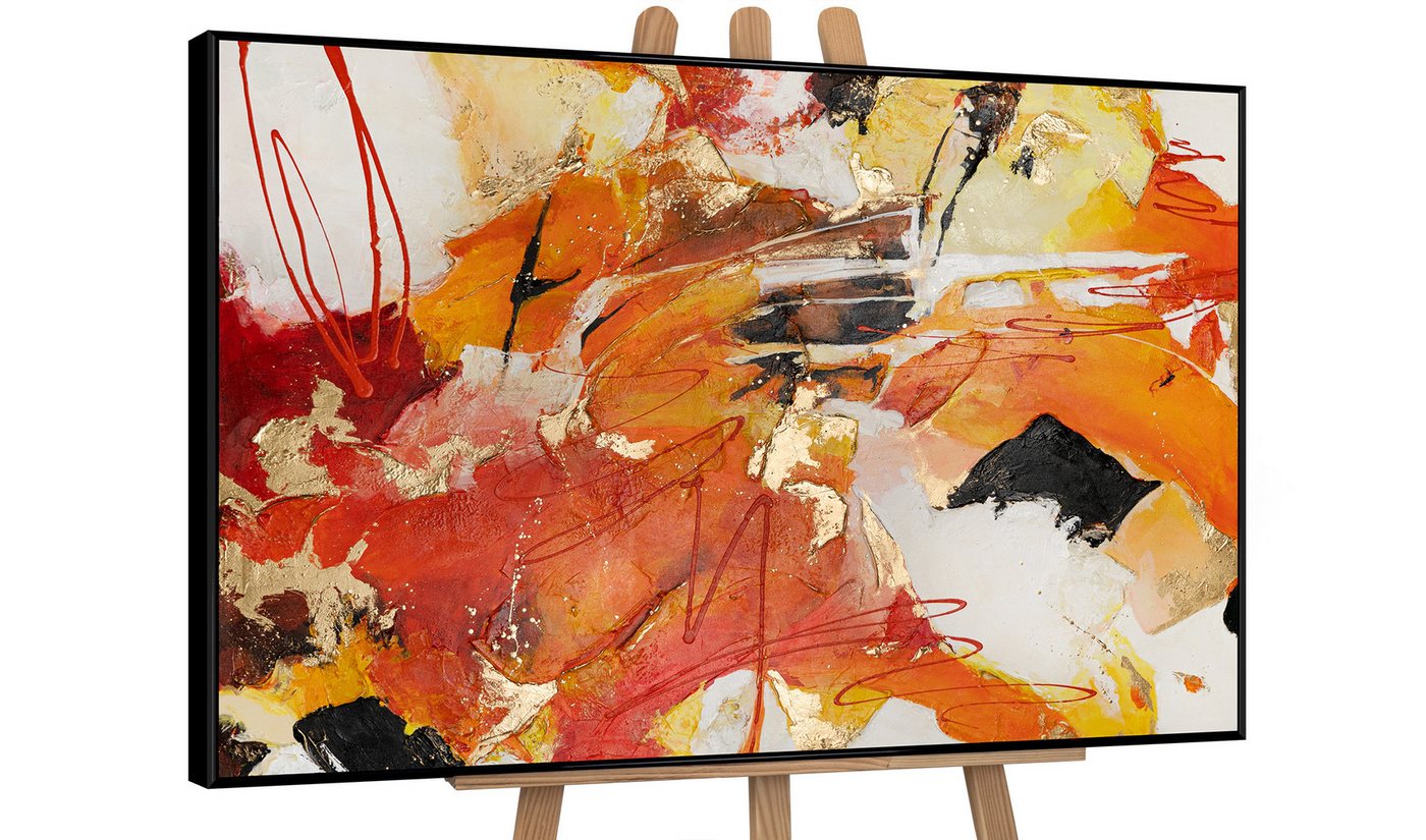 YS-Art Gemälde Orangene Explosion, Abstraktion von YS-Art