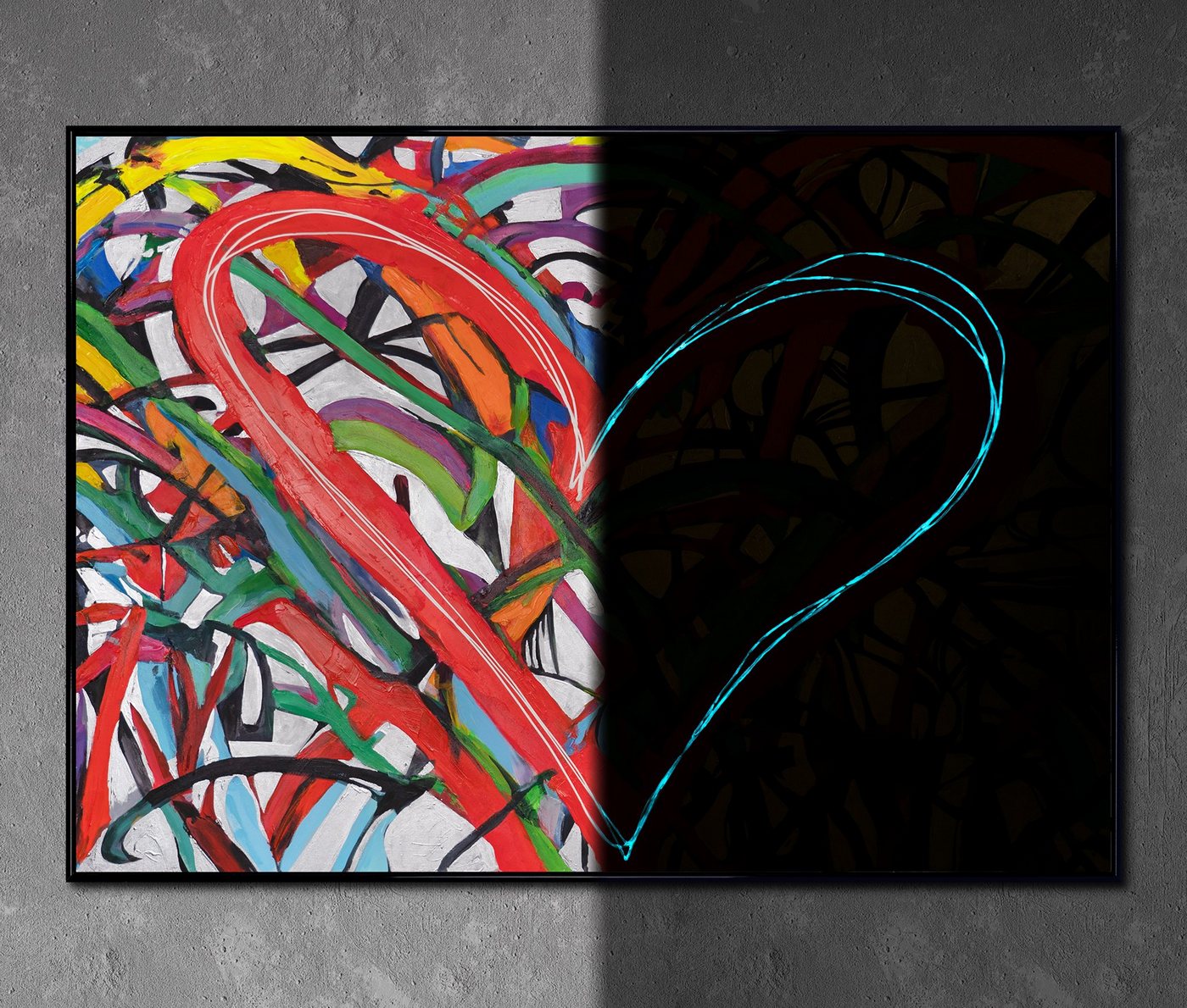 YS-Art Gemälde Tanz der Herzen, Abstraktion von YS-Art