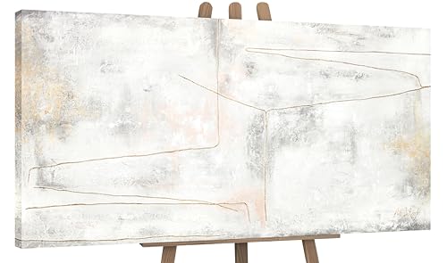YS-Art Abstrakt Acryl Gemälde auf Leinwand goldene Schleife handgemalt Wandbilder Wohnzimmer modern Wohndekor Bilder Büro Minimalismus echte Kunst 120x60 cm YS-Art Abstrakt Acryl Gemälde auf Leinwand goldene Schleife handgemalt Wandbilder Wohnzimmer modern Wohndekor Bilder Büro Minimalismus echte Kunst 120x60 cm von YS