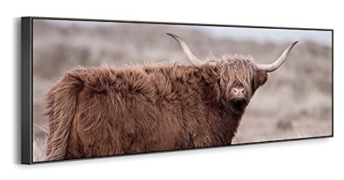 YS-Art Leinwandbild Neugieriger Blick aus unserer Serie: Elite in der Größe 150 * 50, Bild auf Leinwand, gerahmter Kunstdruck (neugieriger Blick) von YS