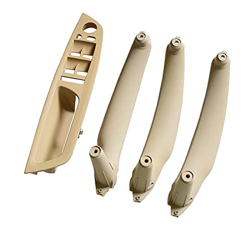 YSA ASF Auto Styling Links Rechts Innentür Zuggriff Innenverkleidung Mit Abdeckleiste Zubehör Für X5 E70 LCI X6 E71 E72 Griffabdeckung(Beige-4pcs) von YSA ASF