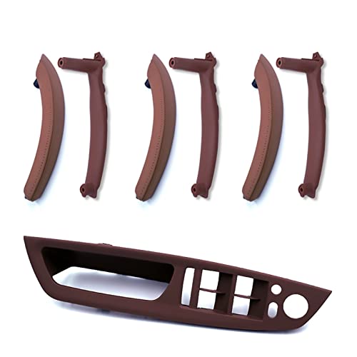 YSA ASF Auto Vorne Hinten Links Rechts Innengriff Für X5 X6 Für E70 E71 E72 Türverkleidung Pull Cover Ersatz Beige Grau Schwarz Braun Griffabdeckung(Brown 7 pcs) von YSA ASF