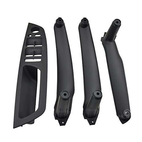 YSA ASF Für E70 X5 E71 X6 51416969401 51416969402 Auto Innentürgriff Halter Auto Innenausstattung Schwarz/Beige Griffabdeckung(Black Full 4 Pcs) von YSA ASF