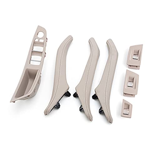 YSA ASF Für F10 F11 5 Serie 6 Farben Ledergriffe Innenverkleidung Ziehen Verkleidung Autoinnentürgriff Griffabdeckung(Beige) von YSA ASF