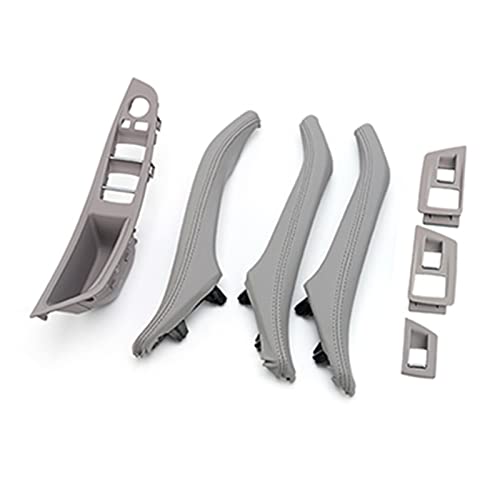YSA ASF Für F10 F11 5 Serie 6 Farben Ledergriffe Innenverkleidung Ziehen Verkleidung Autoinnentürgriff Griffabdeckung(Grey) von YSA ASF