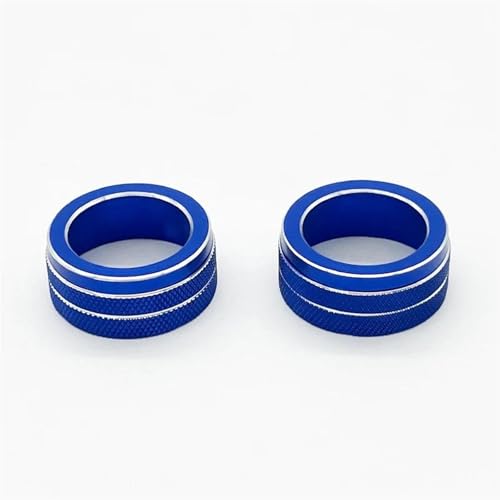 YSA ASF Für Toyota Für Corolla 2022 2021 2020 Ac Klima Control Knob Caps Klimaanlage Radio Lautstärke Taste Ring Abdeckung Zubehör Dekoration Abdeckung(Blau) von YSA ASF