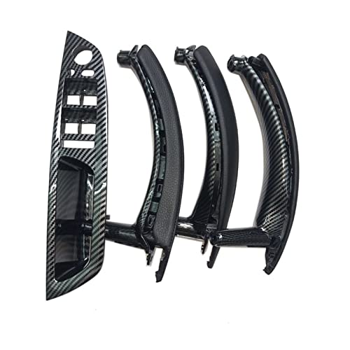YSA ASF Innen Carbon Türgriff Äußere Lederabdeckung Ersatz LHD RHD Für X5 X6 E70 E71 E72 2007-2013 Griffabdeckung(LHD 7PCS Set) von YSA ASF