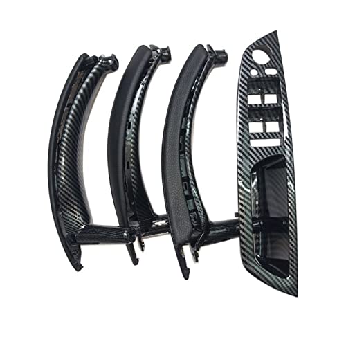 YSA ASF Innen Carbon Türgriff Äußere Lederabdeckung Ersatz LHD RHD Für X5 X6 E70 E71 E72 2007-2013 Griffabdeckung(RHD 7PCS Set) von YSA ASF