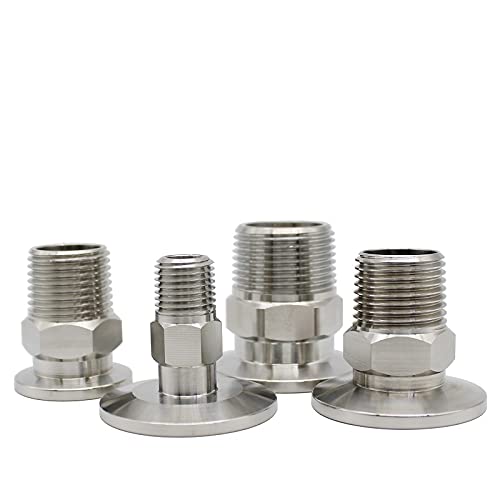 YSANO KF16 ~ KF25 Sechsexagonaler externer Faden 3/4~1 Flanschadapter Pt Vakuum aus Edelstahlflansch -Rohrvermierungen im Außendurchmesser (Color : KF50, Size : 1/4") von YSANO