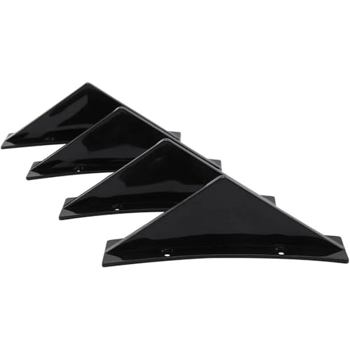 Heckflügel Kompatibel mit Ford Kompatibel mit Mustang Kompatibel mit GT 2005-2021 Auto Gebogene Heckstoßstange Diffusor Haifischflossen Spoiler Lip Splitter Protector Guard Auto Spoiler(Schwarz) von YSASFZX