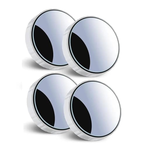 YSASFZX Auto Spiegelglas 360-Grad-Auto-Rückspiegel HD Assist Umkehr-Saugnapf-Reflektor Big Vision Wasserdichter Toter-Winkel-Spiegel Spiegelglas Ersatz(Weiss) von YSASFZX