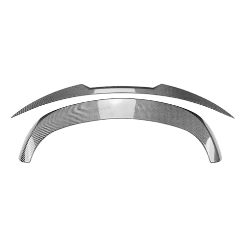 YSASFZX Heckflügel Für Alfa Für Romeo Für Stelvio 2018 2019 2020 2021 2022 2023 2024 4-Türer Hinten Mitte Dach Spoiler Flügel Stamm Oberen Splitter Lip Auto Spoiler(Kohlenstoff-Look) von YSASFZX