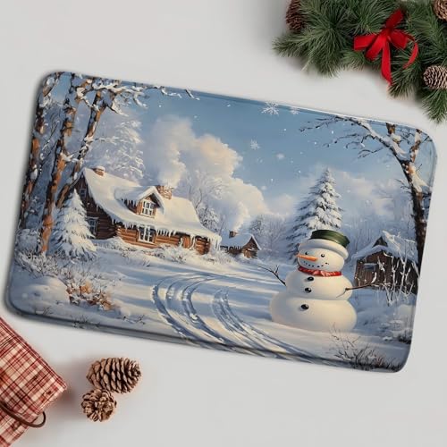 YSATNSFT Weihnachtlicher Schneemann-Badematte, niedlicher Schneemann, Winter, Schnee, rustikales Bauernhaus, Badezimmer, Badewanne, Bodenmatte, WC-Dekoration, 45,7 x 76,2 cm YSATNSFT Weihnachtlicher Schneemann-Badematte, niedlicher Schneemann, Winter, Schnee, rustikales Bauernhaus, Badezimmer, Badewanne, Bodenmatte, WC-Dekoration, 45,7 x 76,2 cm von YSATNSFT