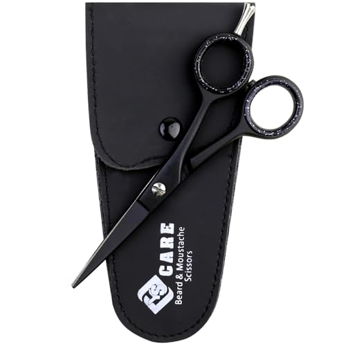 YSCARE Bartschere Haarschere Schnurrbartschere Premium Friseurschere Extra Scharfe Haarschneide Friseurschere Edelstahl (5 Inches) von YSCARE