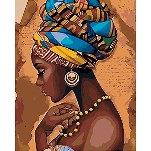 Diy Malen Nach Zahlen Für Erwachsene Afrikanische Frau Porträt Ölfarbe Nach Zahlen Kit Für Anfänger Auf Leinwand Kunsthandwerk Für Wanddekoration Zu Hause 40X50cm Diy Malen Nach Zahlen Für Erwachsene Afrikanische Frau Porträt Ölfarbe Nach Zahlen Kit Für Anfänger Auf Leinwand Kunsthandwerk Für Wanddekoration Zu Hause 40X50cm von YSCOLOR