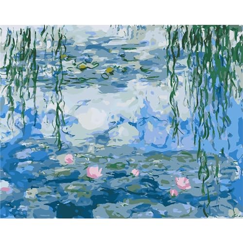 Malen Nach Zahlen Für Erwachsene Monet Seerose Diy Leinwand Ölgemälde Kits Anfänger Zuhause Wanddekoration Geschenke 40X50cm von YSCOLOR