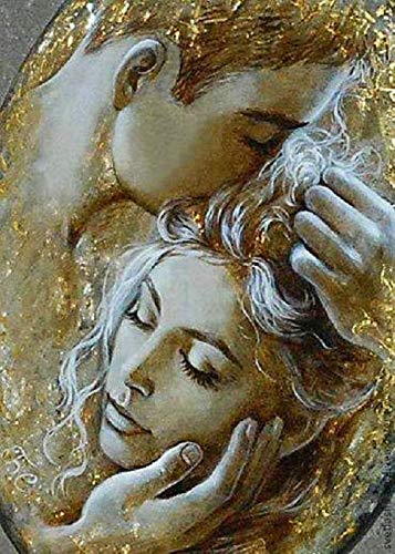 YSCOLOR Diamant Painting 5D DIY Diamant Malerei Kristall Kreuzstich Kit Volle Runde Diamant Stickerei Paar Kuss Diamant Mosaik Bild Dekorativ 30X40cm von YSCOLOR
