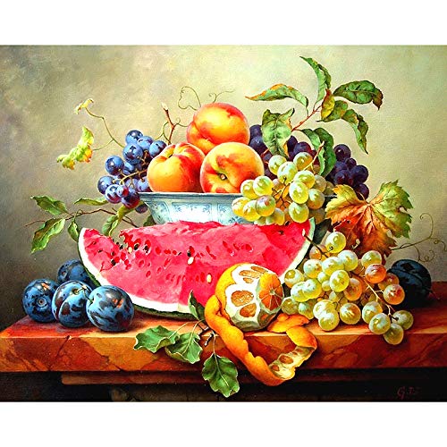YSCOLOR Diamant Painting 5D DIY Runde Diamant Stickerei Stillleben Von Obst Diamant Malerei Kreuzstich Mosaik Bild Von Strass Dekoration 30X40Cm von YSCOLOR